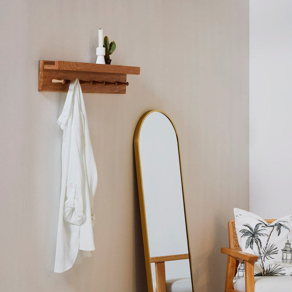 Bampton coat rack with hooks - grey - Laura James