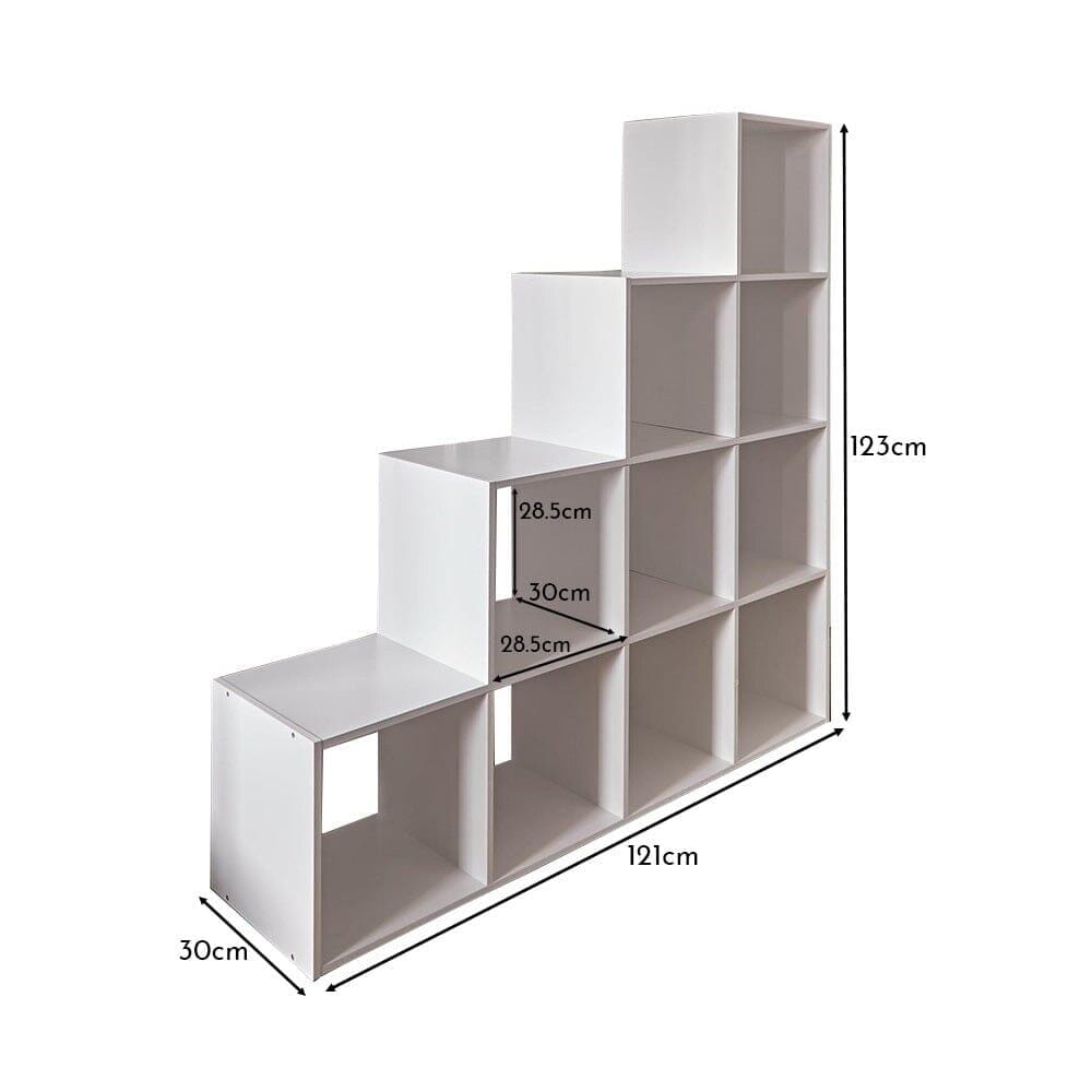 10 Cube Storage Shelf Unit White