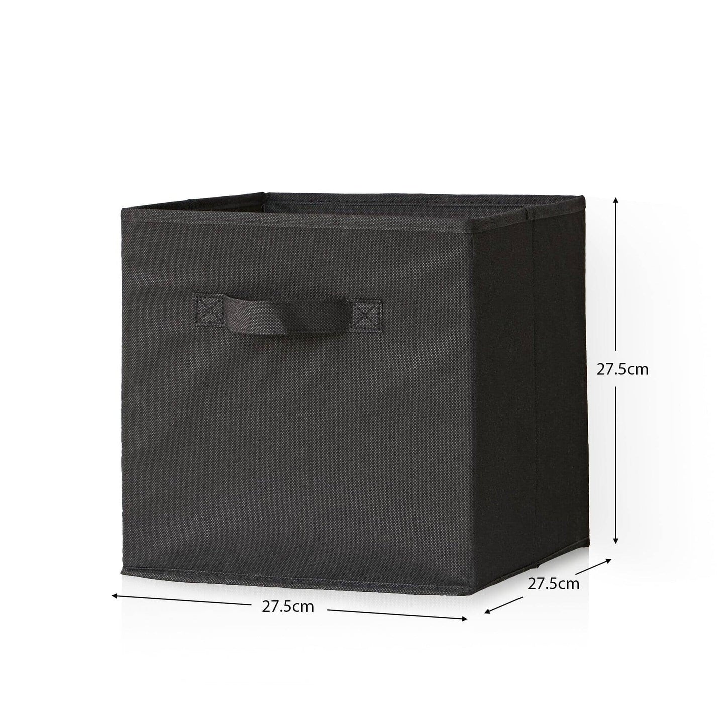 16 Cube Storage Unit - Chalk White - Two 8x2 Units - Black Basket