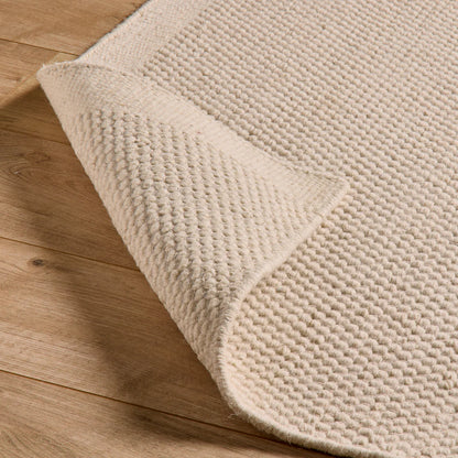 Atcham Clay/Natural Pebble Wool with Cotton Rug - 120 x 170cm