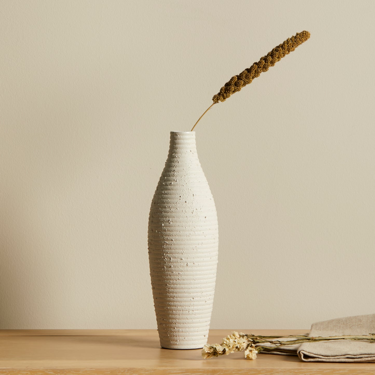 Ripley Ceramic Vase - Concrete Effect - 26cm