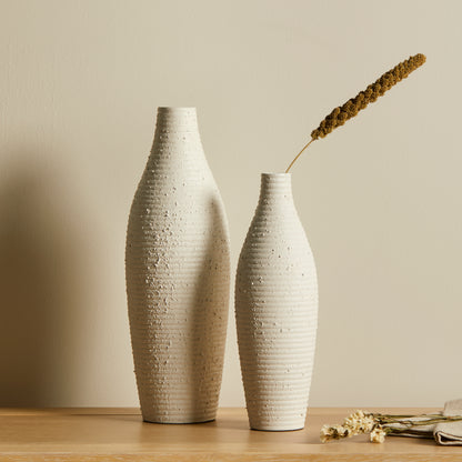 Ripley Ceramic Vase - Concrete Effect - 26cm