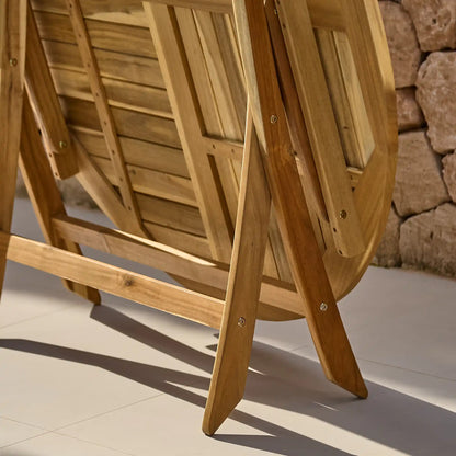 Ashby Wooden Round Folding Table - Laura James