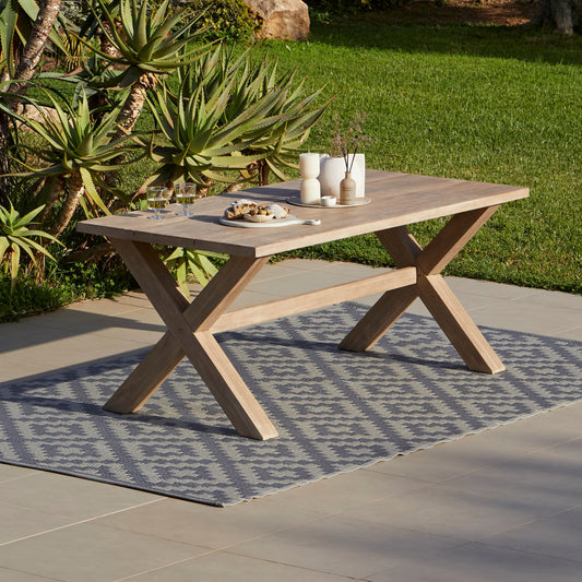 Charlotte Wooden Garden Table - Whitewash Acacia