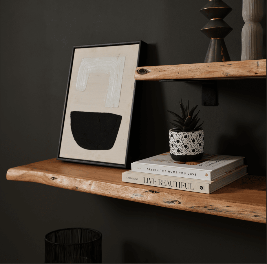 Bosco Natural Acacia Wall Shelf - Laura James