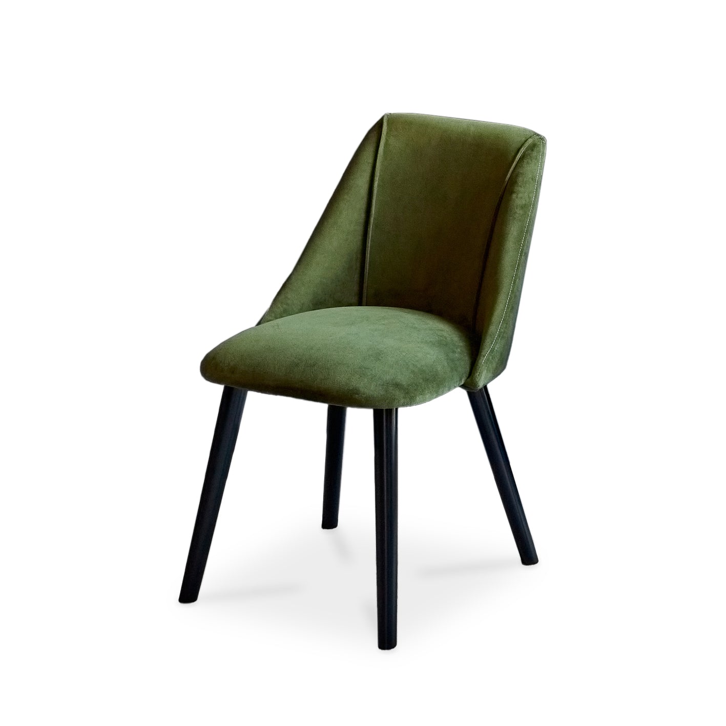 Freya Fern Green Dining Chairs with Black Legs - Laura James