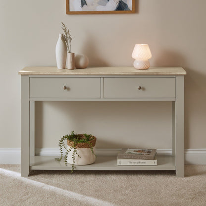 Outlet - Chatsworth Console Table - Linen Grey - 120cm