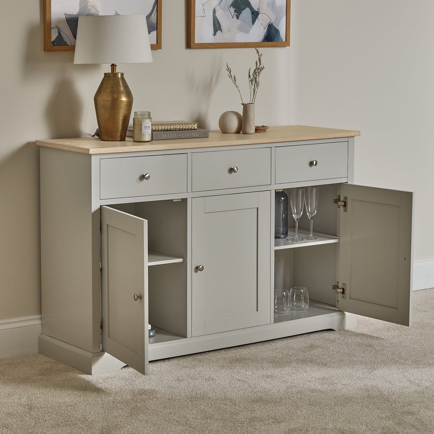 Chatsworth Sideboard - 130cm - Linen Grey