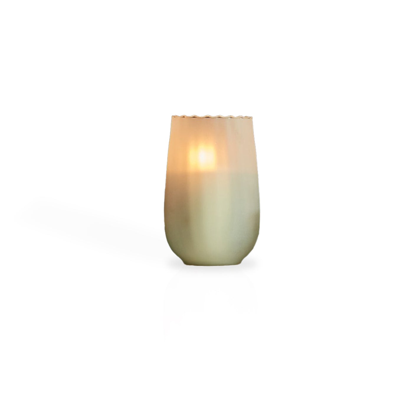 Dalen 16cm Frosted Glass Candle Holder - Laura James

