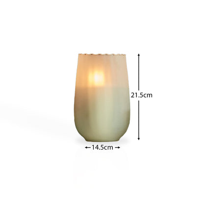 Dalen 22cm Glass Candle Holder - Frosted