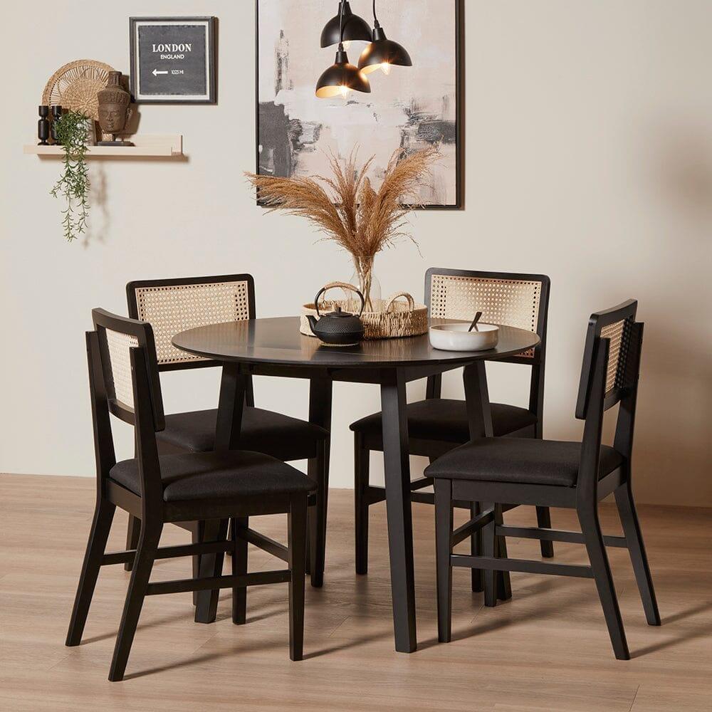 Charlie dining chair - set of 2 - black