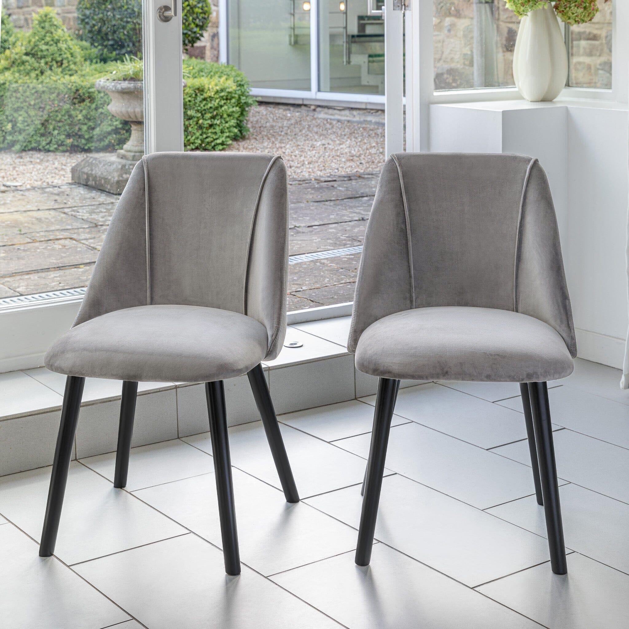 Set of 2 grey chairs sale