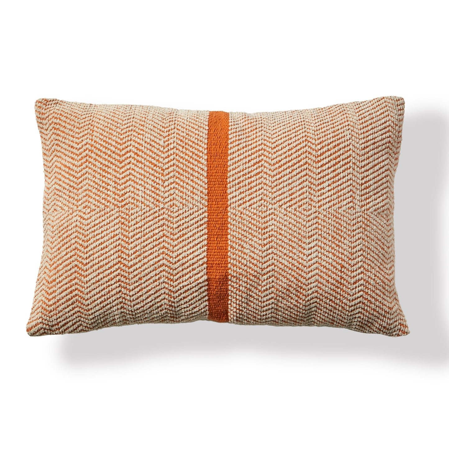 Elston 55x35cm Cotton Zig Zag Cushion Cover - Burnt Orange