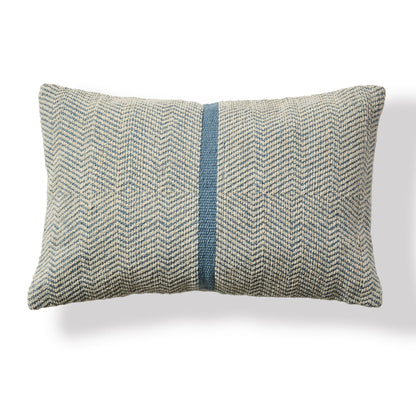 Elston 55x35cm Cotton Zig Zag Cushion Cover - Horizon Blue