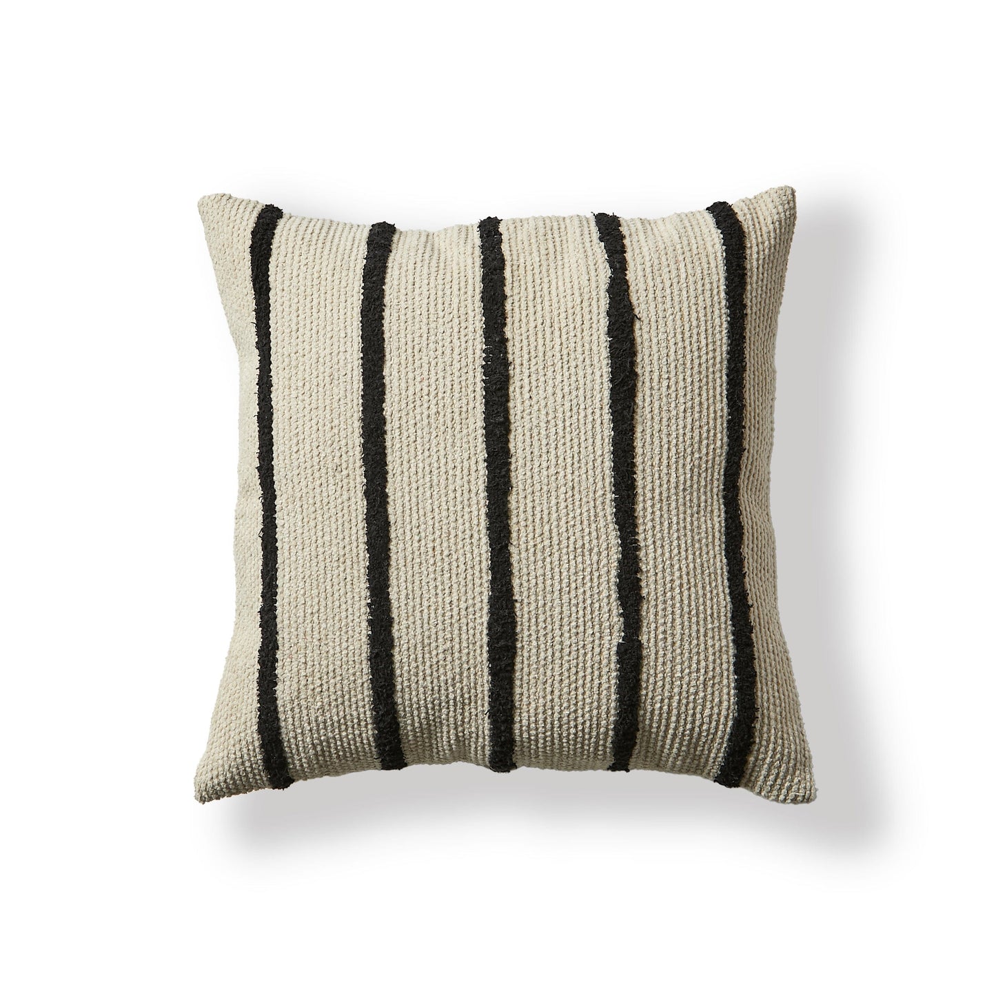 Evedon 50x50cm Cotton Cushion Cover - Black & Natural