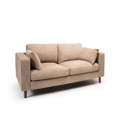 Emily 2 Seater Sofa - Driftwood with Dark Oak Legs