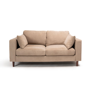 Emily 2 Seater Sofa - Driftwood with Dark Oak Legs