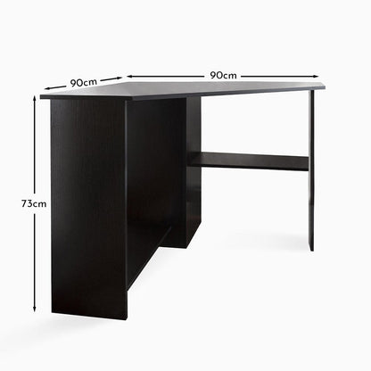 Essie Corner Desk - Black