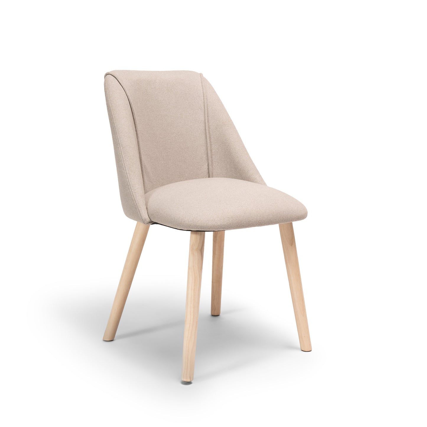 Freya Grey Twill Dining Chairs with Whitewash Legs - Laura James