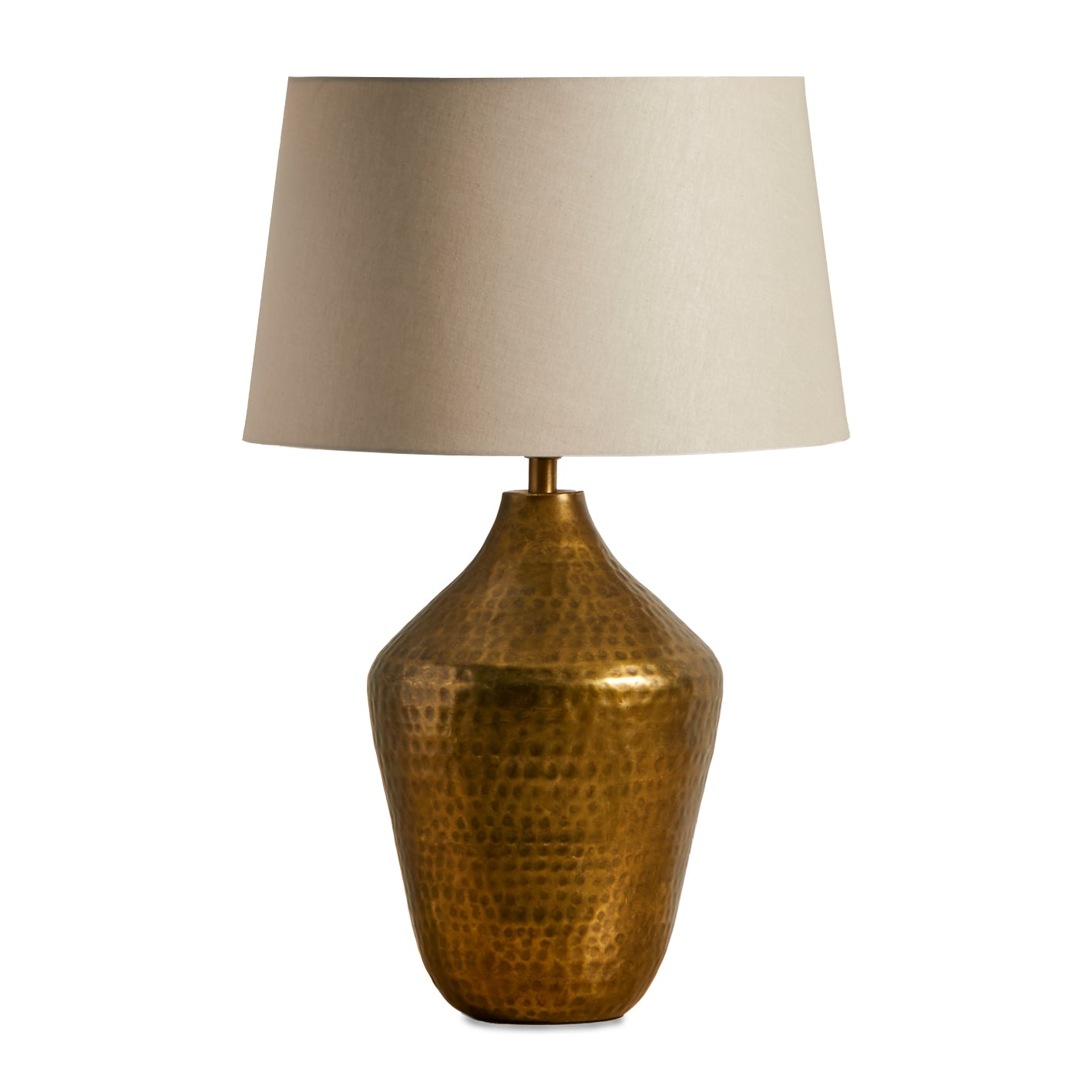 Gold Lamp with Taupe Shade- Laura James

