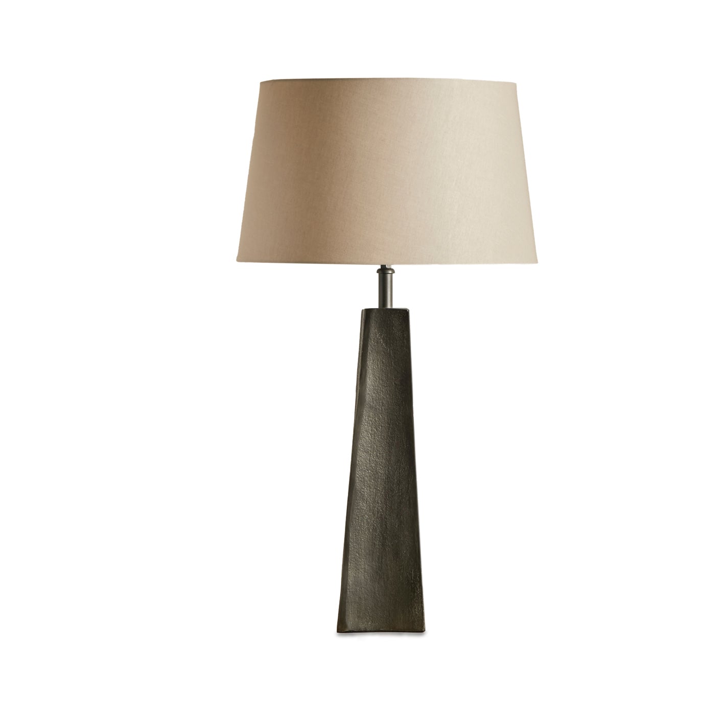 Helland Bronze Lamp with Coningsby 40cm Shade - Taupe

