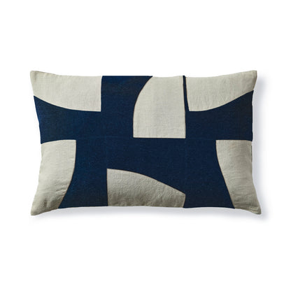 Holbeck 35x55cm Abstract Cushion Cover - Ink