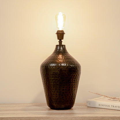 Hale Black Bronze Metal Lamp Base - Laura James