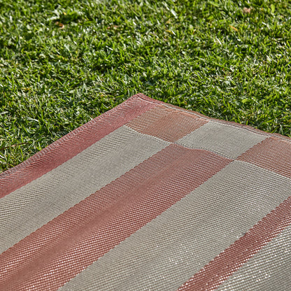 Hemsby 200x290cm Outdoor Rug - Paprika Stripe - LAURA jAMES 