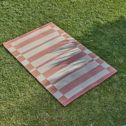 Hemsby 200x290cm Outdoor Rug - Paprika Stripe - LAURA jAMES 