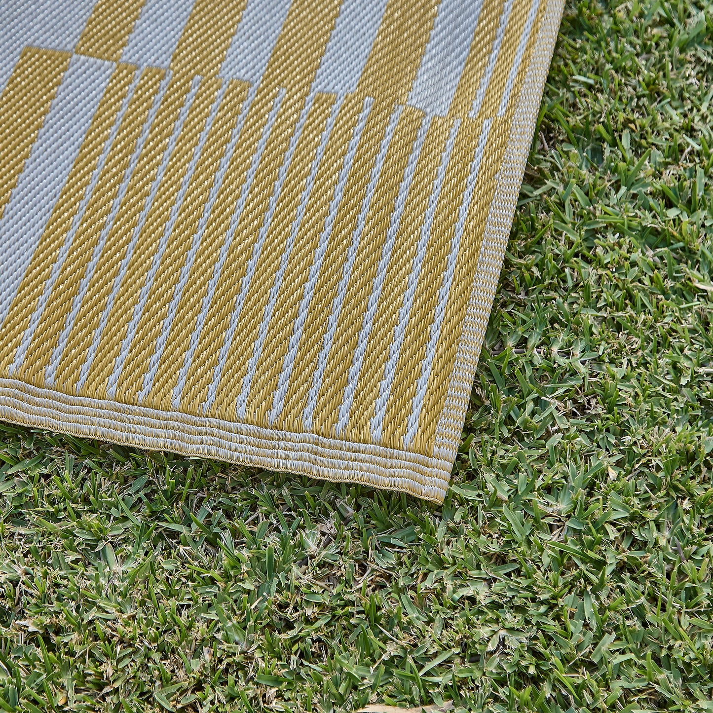 Hemsby 160x230cm Stripe Outdoor Rug - Yellow