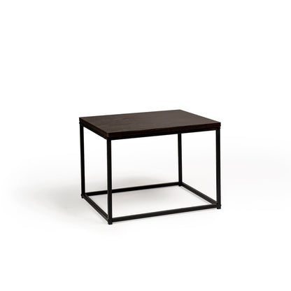 Jay Side Table - Walnut Effect & Black