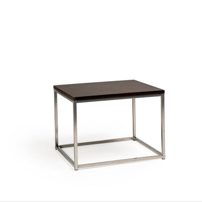 Jay Side Table - Walnut Effect & Chrome