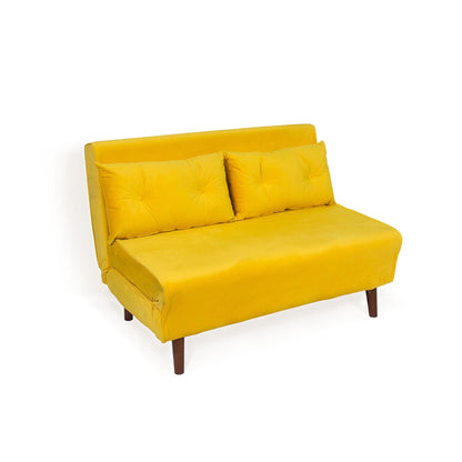 Una Double Sofa Bed - Yellow - Velvet