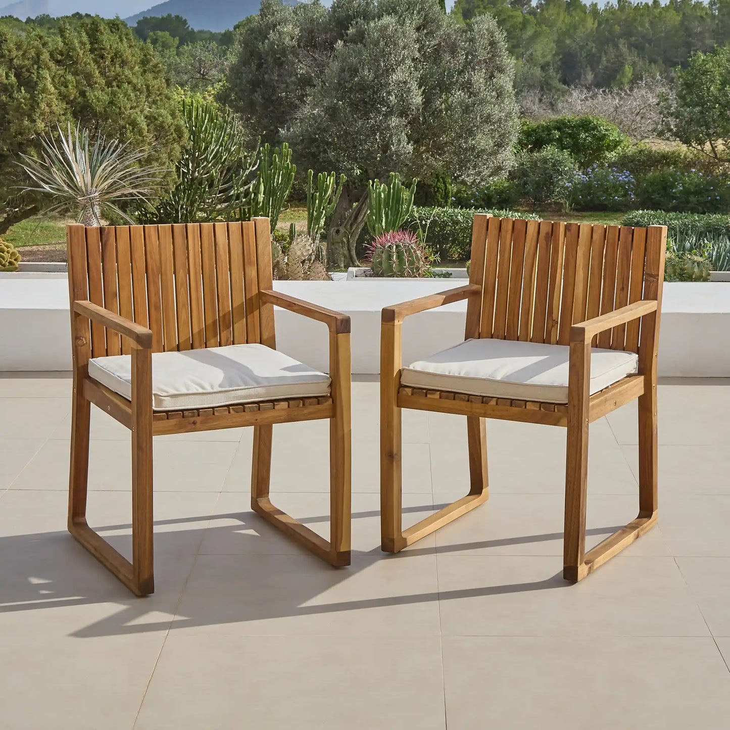 Lennox 6 Seater Wooden Outdoor Dining Set with Cushions