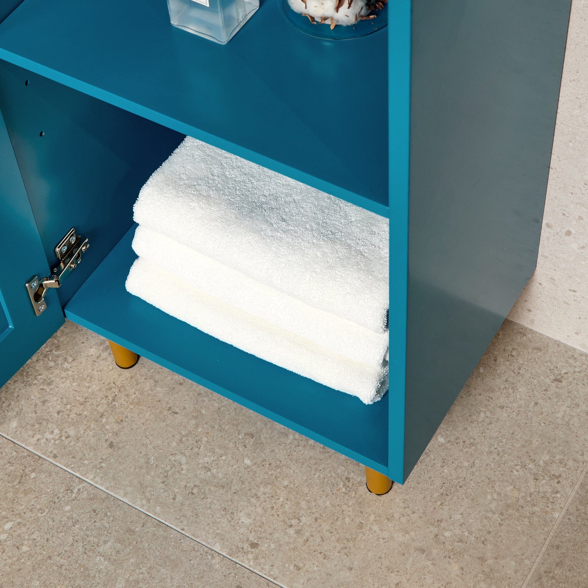 Nami 40cm 1 Door 1 Drawer Storage Cabinet - Teal Blue - Laura James