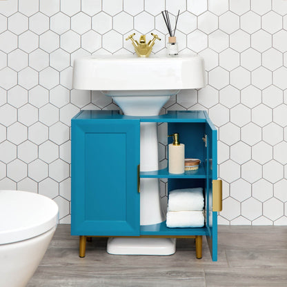 Nami 60cm Undersink Cabinet -  Teal Blue - Laura James