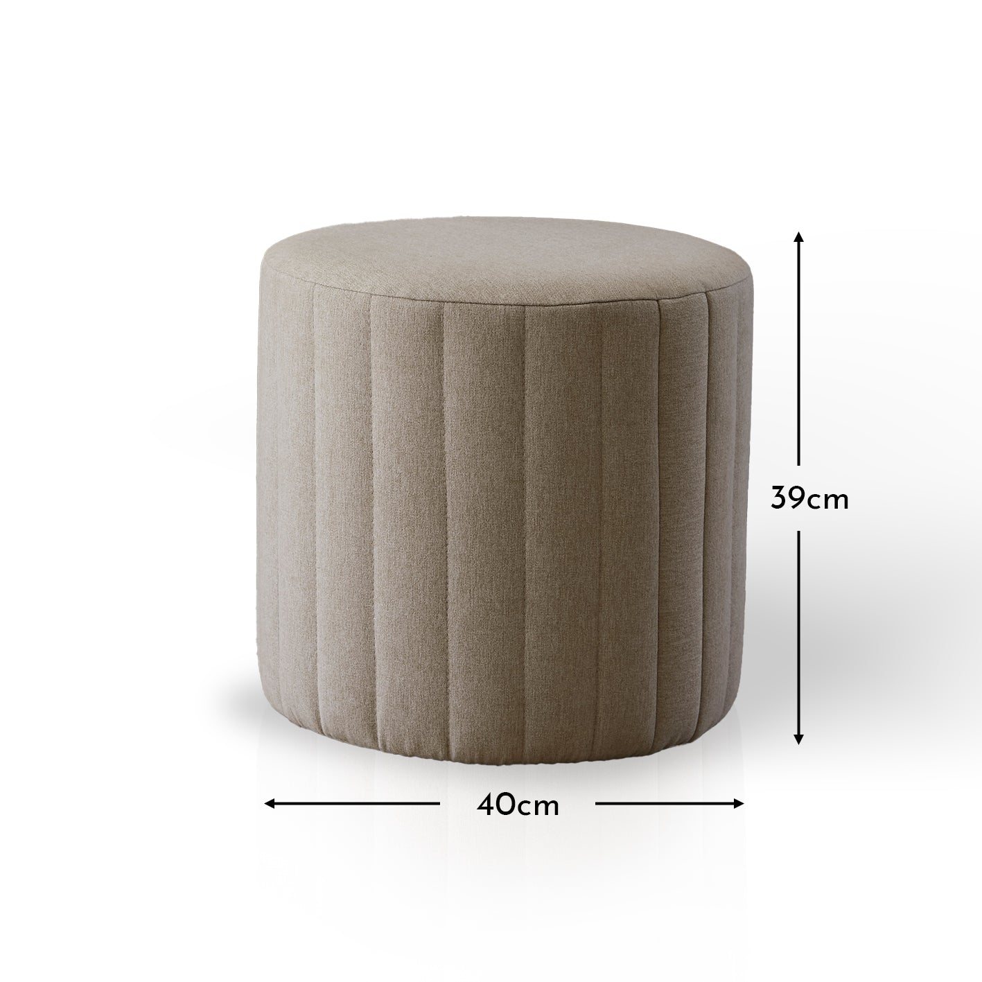 Penelope Sand  Drum Stool - Laura James