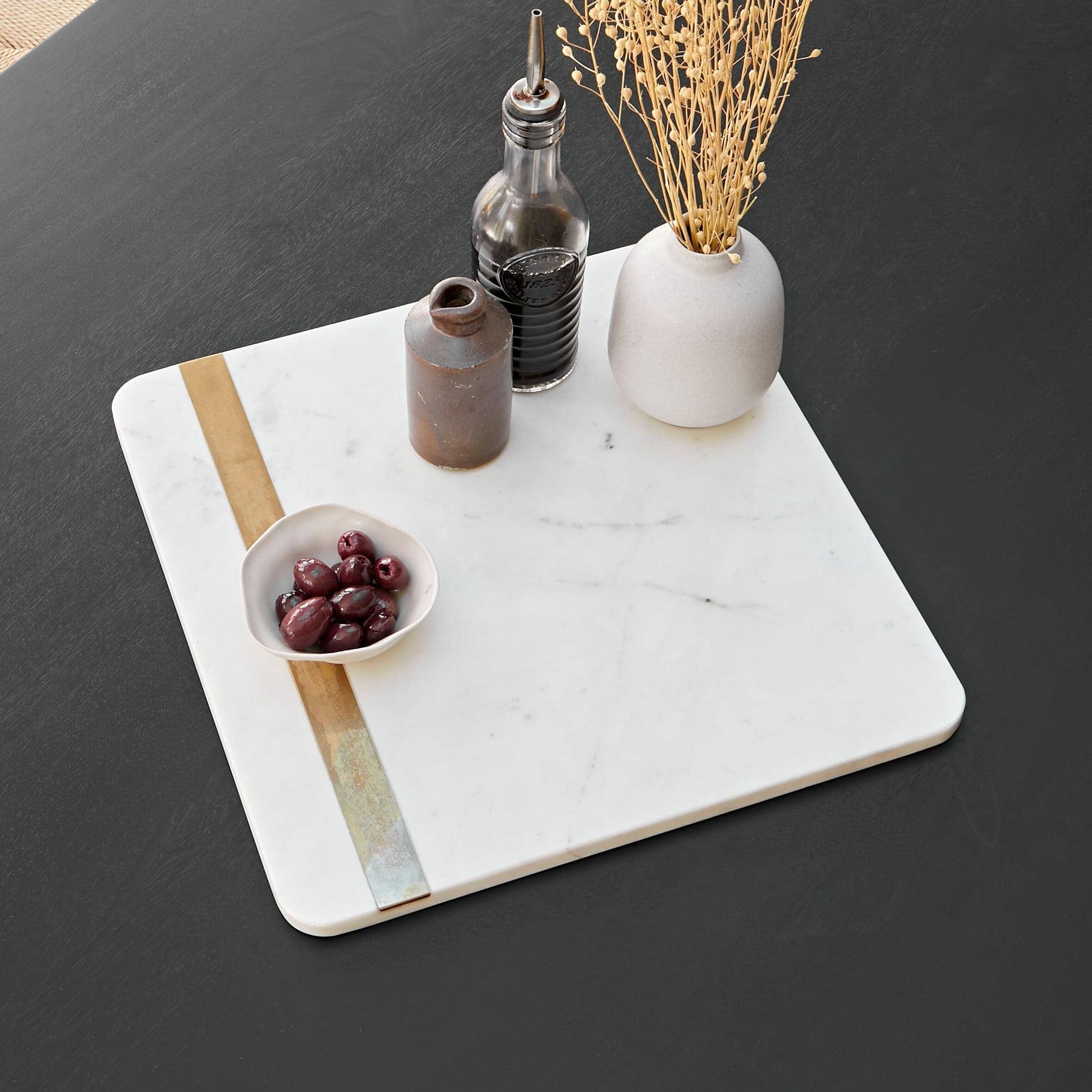 Grazeley White Marble Serving Board - 36x36cm - Laura James