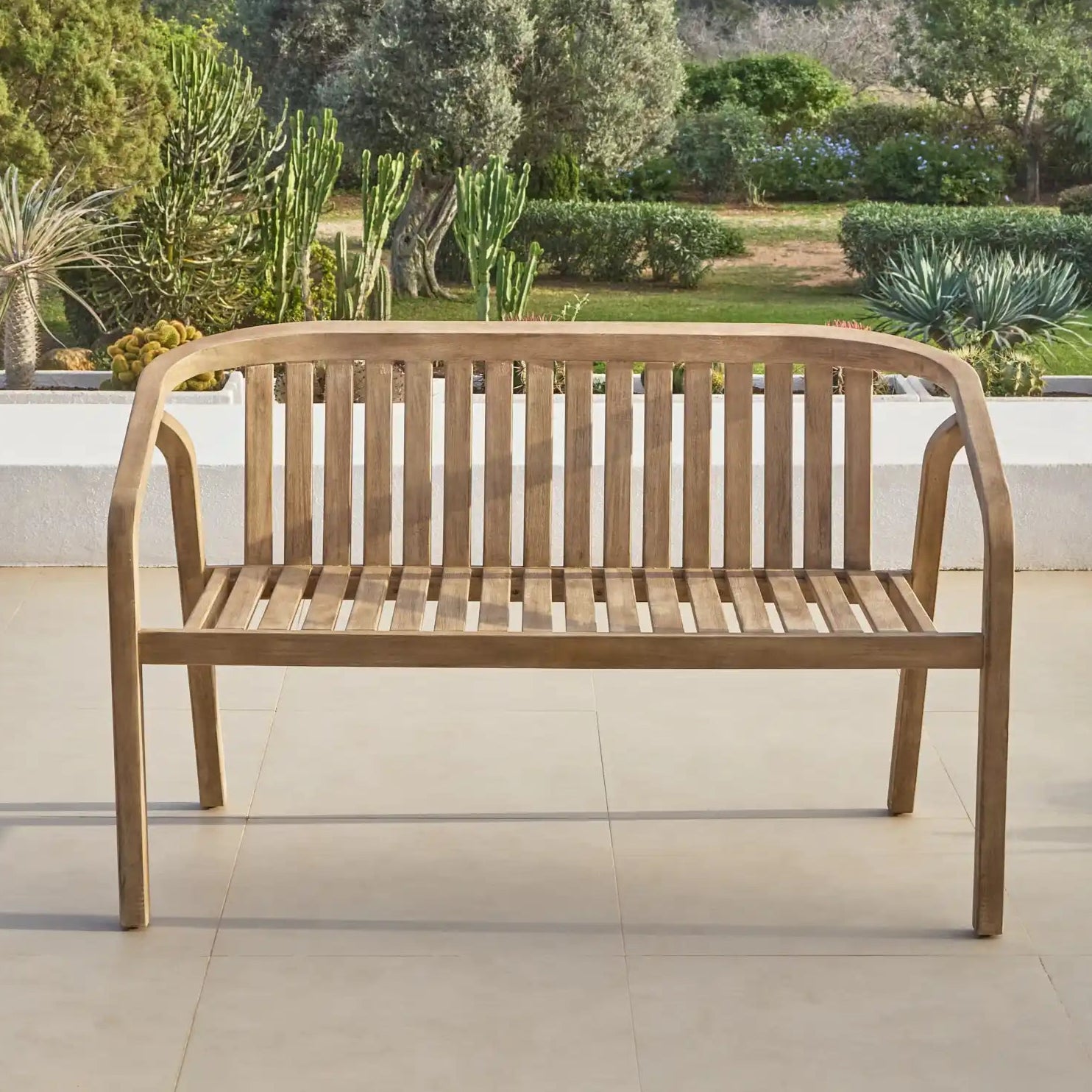 Shiro Wooden Garden Bench - Laura James 