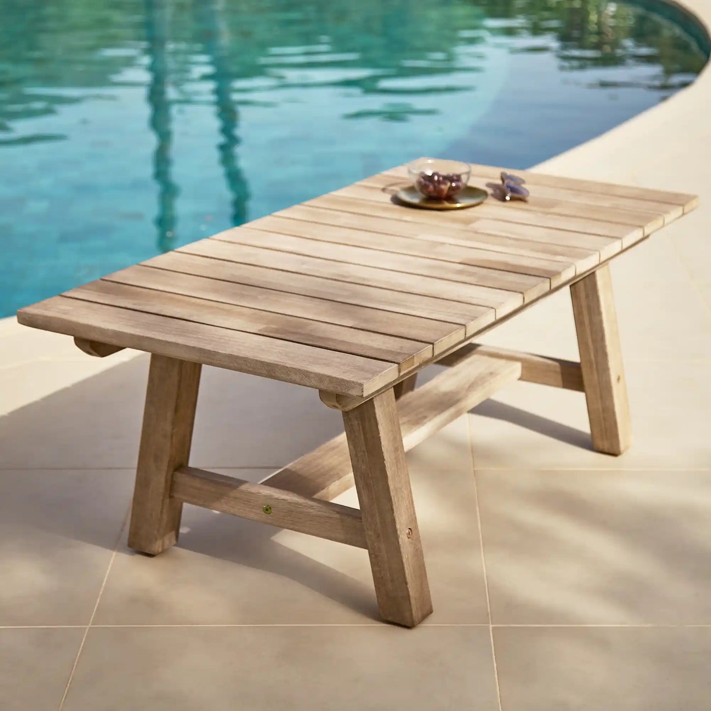 Shiro  Rectangular Acacia outdoor  Coffee Table -Laura James 
