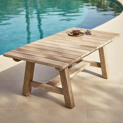 Shiro  Rectangular Acacia outdoor  Coffee Table -Laura James 
