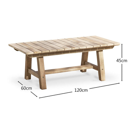 Shiro 120cm Rectangular Coffee Table - Brushed Light Acacia

