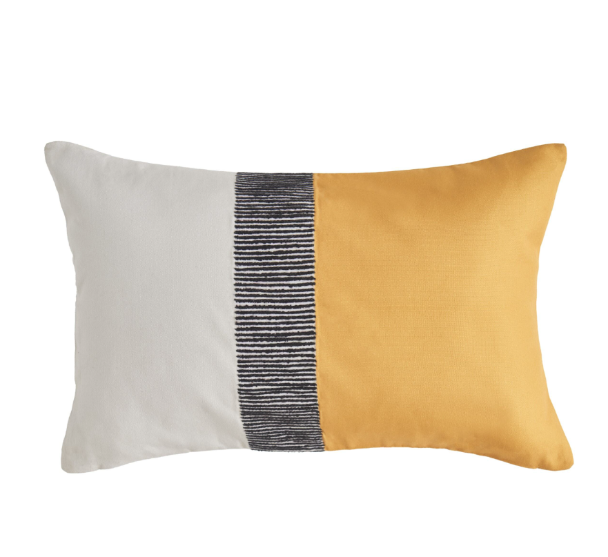 Selu 35x55cm Striped Cushion Cover - Yellow - Laura James 