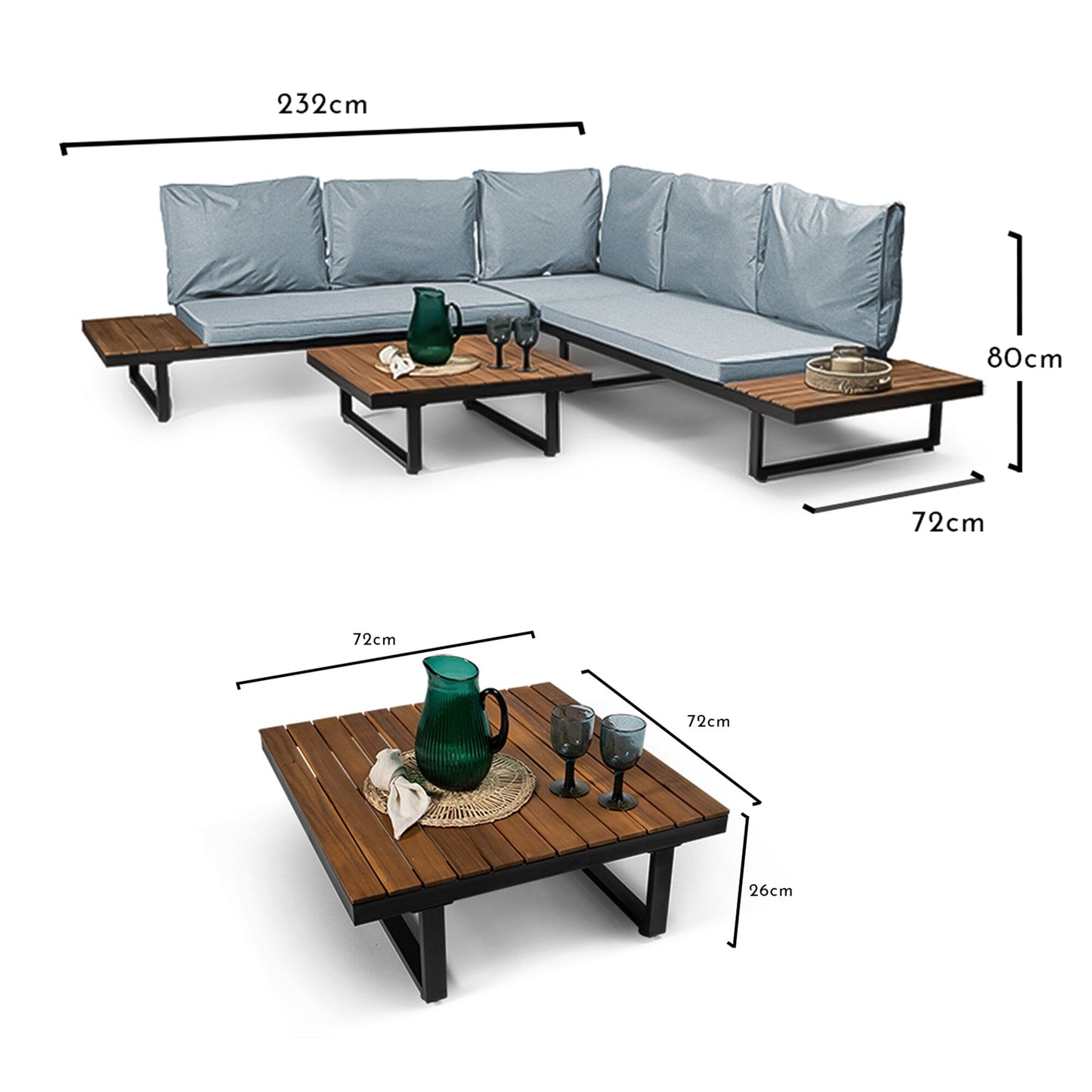 Thea Garden Corner Sofa Set - Laura James