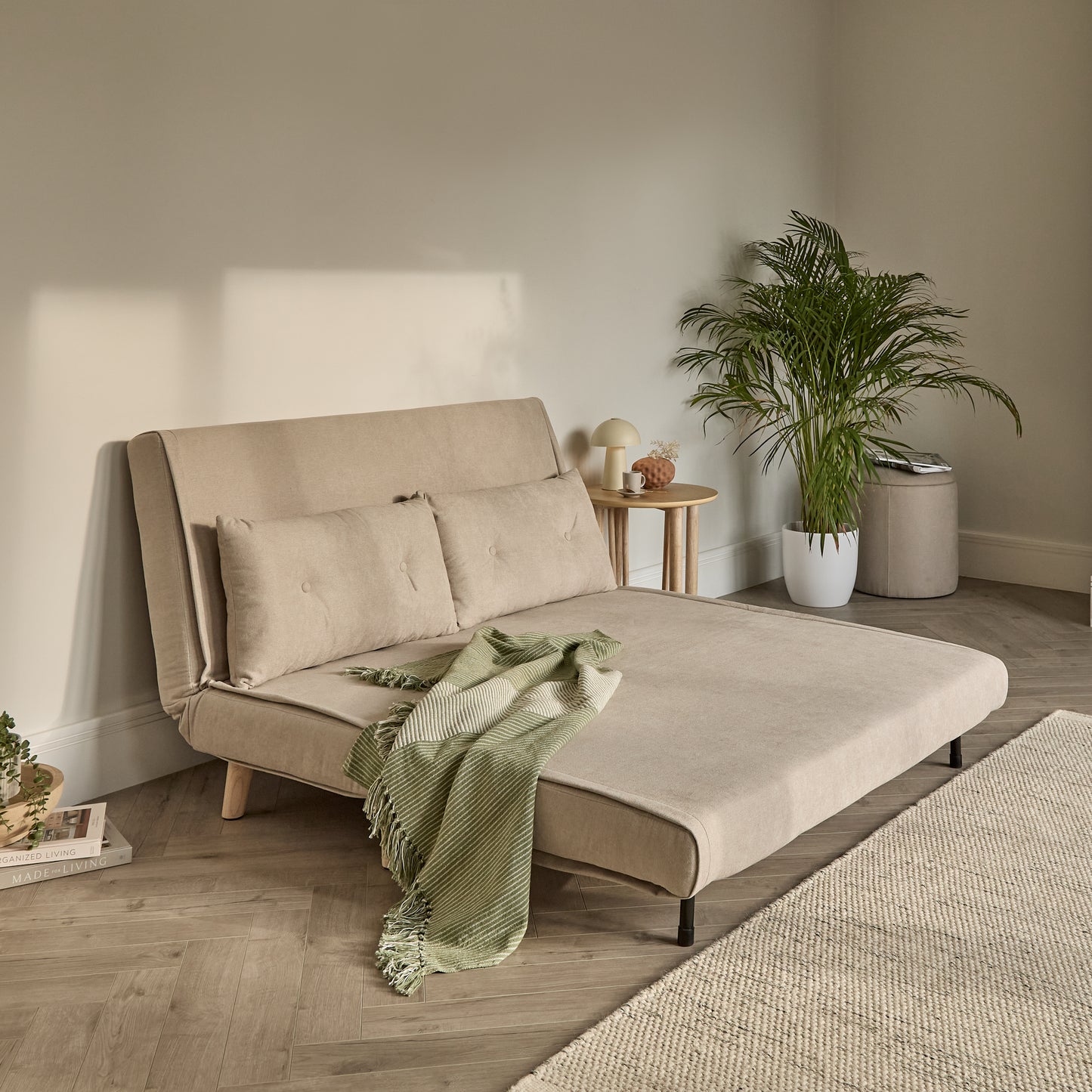 Una Double Sofa Bed, Soft Beige - Laura James 