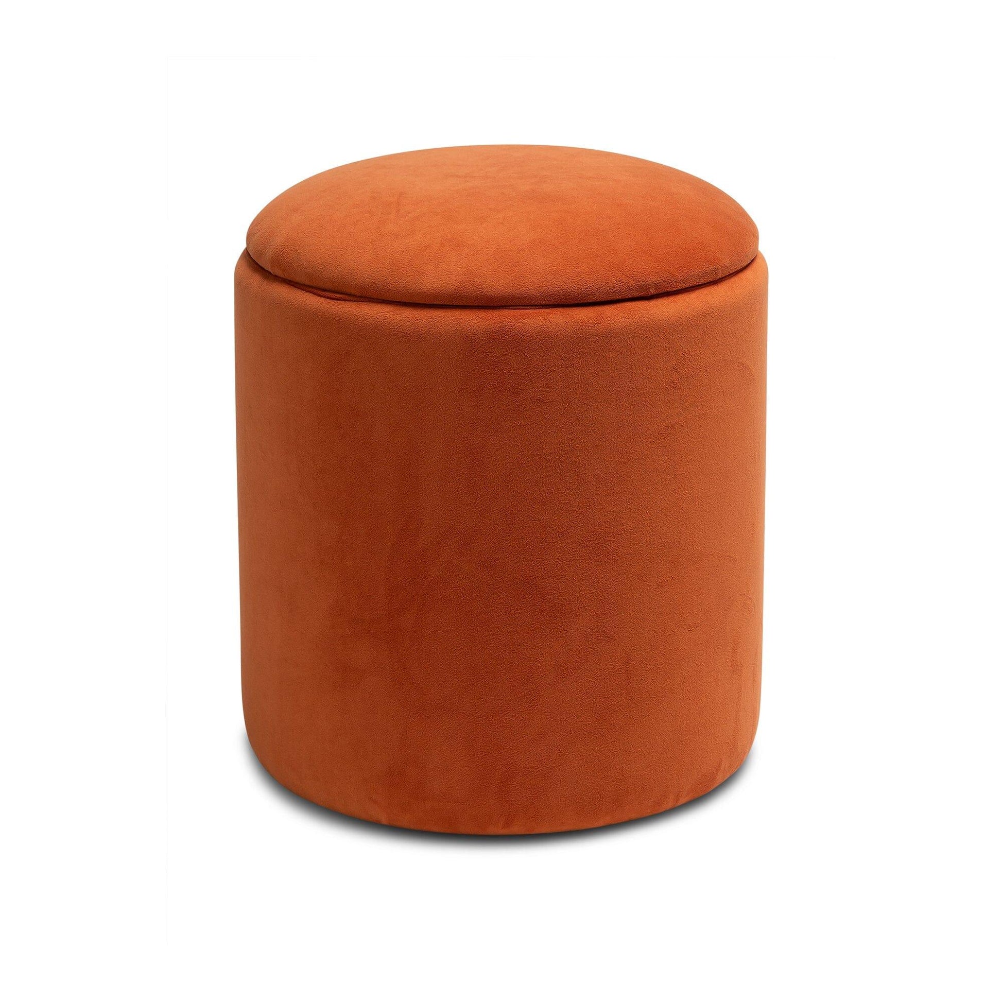 Abigail Drum Stool - Burnt Orange - Laura James