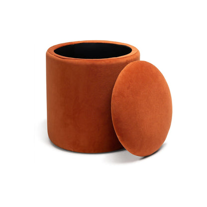 Abigail Drum Stool - Burnt Orange - Laura James