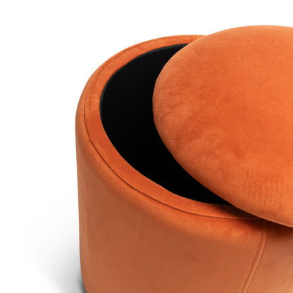 Abigail Drum Stool - Burnt Orange - Laura James