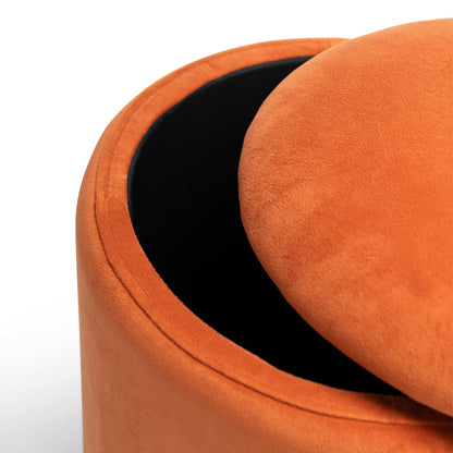 Abigail Drum Stool - Burnt Orange - Laura James