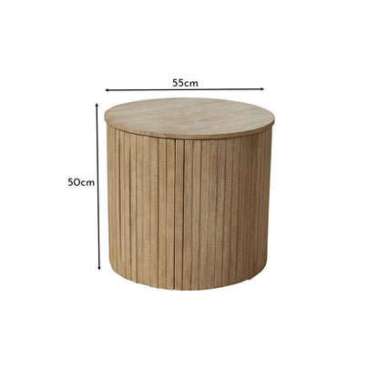 Akira Chunky Wood Table/Parasol Base - Laura James